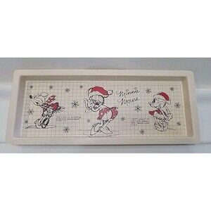Disney Sketchbook Minnie Mouse Christmas Bamboo Serving Tray